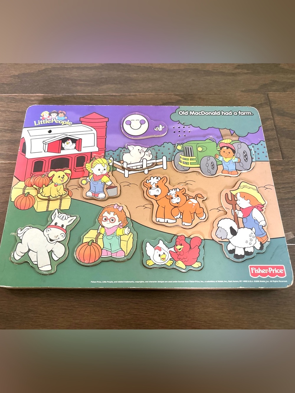 Fisher Price Little People “Old MacDonald Had a Farm” Wooden Sound/ Light Puzzle
